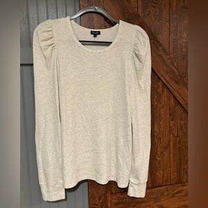 Splendid Light Cream Long Sleeve Top